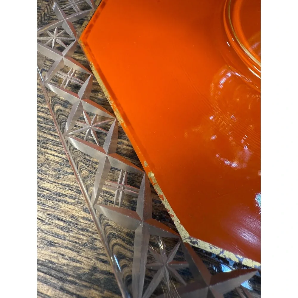 Vintage Glass Fish Handle Tray:‎ Mid-Century Coastal Decor
